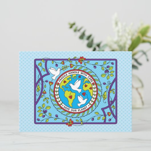 Unsere Planet_Flat Karte 7" x 5" gerettet (Stehend Vorderseite)