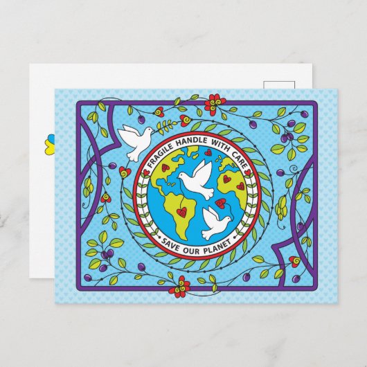 Unsere Planet_ Postkarte gerettet (Vorne/Hinten)