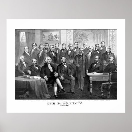 Unsere Präsidenten 1789 - 1881 Poster (Vorne)