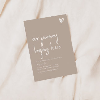 Unsere Reise beginnt hier Engagement Party einlade Einladung
