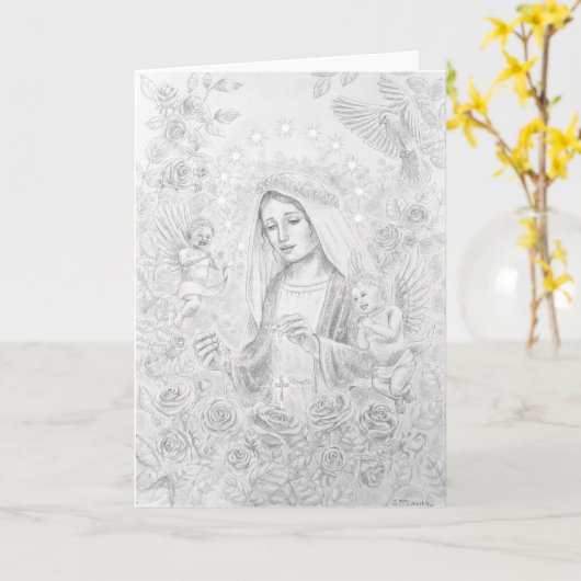 Unsere Rosenkirche, Zeichnend, Karte (Gelbe Blume)