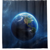 Unsere Saphire-Zuhause im Weltraum Duschvorhang (Vorderseite)