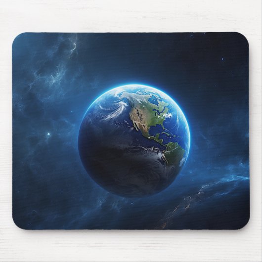 Unsere Saphire-Zuhause im Weltraum Mousepad (Vorne)