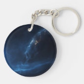 Unsere Saphire-Zuhause im Weltraum Schlüsselanhänger (Rückseite)