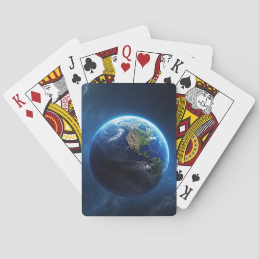 Unsere Saphire-Zuhause im Weltraum Spielkarten (Rückseite)