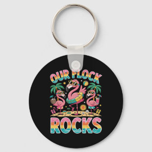 Unsere Schar rockt Flamingo Sommerferien Familie  Schlüsselanhänger