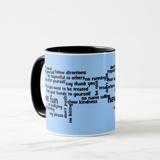 Unsere Schulordnung Tasse (Vorderseite Links)