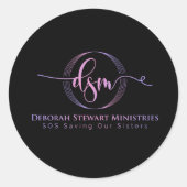 UNSERE SCHWESTER retten Runder Aufkleber (Vorderseite)