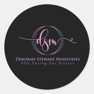 UNSERE SCHWESTER retten Runder Aufkleber