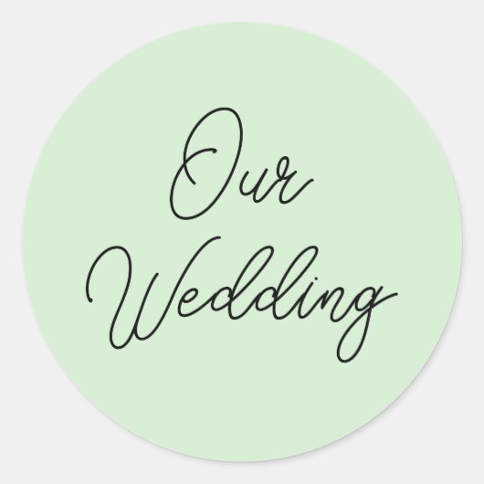 Unsere Siegel zur Hochzeitseinladung Runder Aufkleber (Vorderseite)