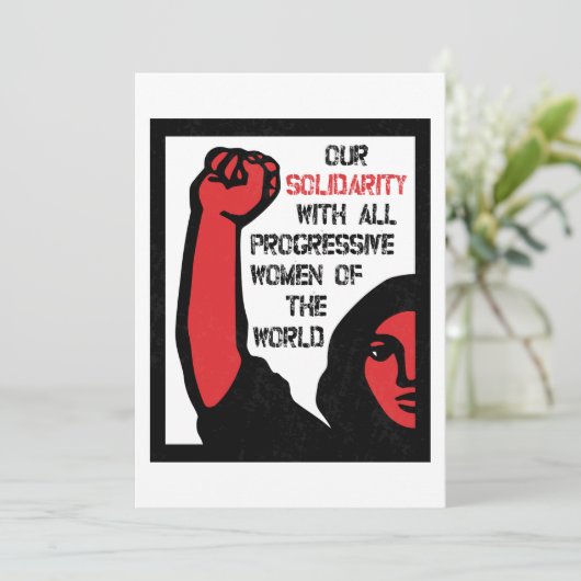 Unsere Solidarität mit allen progressiven Frauen Einladung (Stehend Vorderseite)