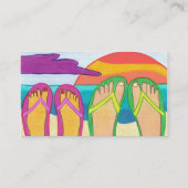 Unsere Sommer-Ferien-Visitenkarte-Schablone Visitenkarte (Rückseite)