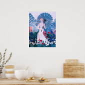 Unsere Sonnenschirm-Dame Poster (Küche)