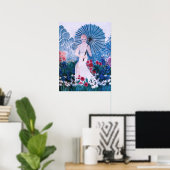 Unsere Sonnenschirm-Dame Poster (Heimbüro)