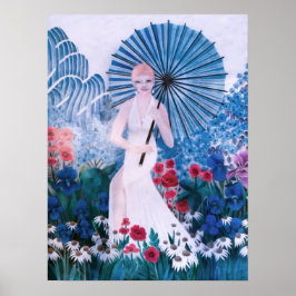 Unsere Sonnenschirm-Dame Poster