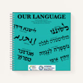 "Unsere Sprache" Teal Notizblock (Vorderseite)