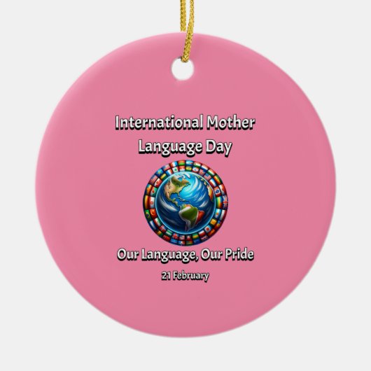 Unsere Sprache, unser Stolz. Muttersprachlicher Ta Keramik Ornament (Vorne)