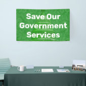 Unsere staatlichen Dienstleistungen retten Banner (Messeveranstaltung)