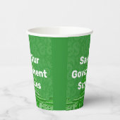 Unsere staatlichen Dienstleistungen retten Pappbecher (Links)