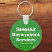 Unsere staatlichen Dienstleistungen retten Schlüsselanhänger (Rückseite)