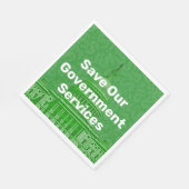 Unsere staatlichen Dienstleistungen retten Serviette (Ecke)