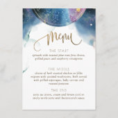 Unsere Sterne Aligned Celestial Theme Watercolor M Menükarte (Vorderseite)