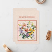 Unsere stille Beileidskarte Mitteilungskarte (Vorderseite/Rückseite Beispiel)