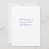 Unsere stille Beileidskarte Mitteilungskarte (Rückseite)