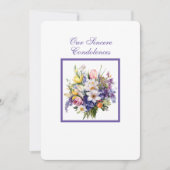 Unsere stille Beileidskarte Mitteilungskarte (Vorderseite)