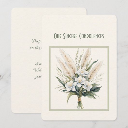 Unsere stille Beileidskarte Mitteilungskarte (Vorne/Hinten)