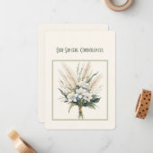 Unsere stille Beileidskarte Mitteilungskarte (Vorderseite/Rückseite Beispiel)