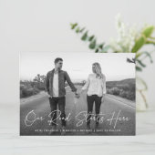 Unsere Straße beginnt hier Ankündigung von Foto Ve (Stehend Vorderseite)