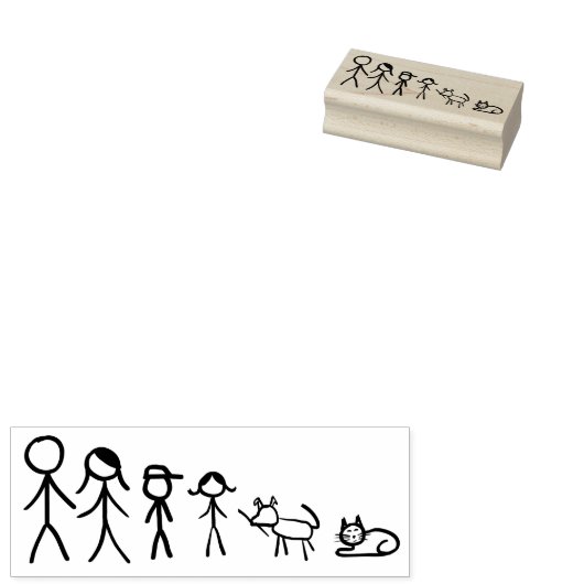 Unsere Strichmännchen Gummistempel (Stempel)