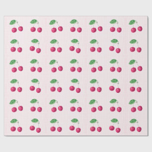 "Unsere süße Cherry" Pink & Green zum Geburtstag Geschenkpapier