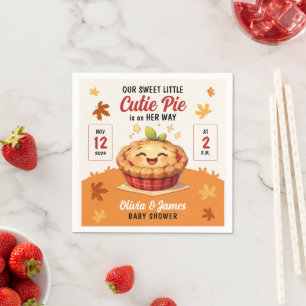 Unsere süße kleine Cutie Pie Herbst-Babyparty Serviette