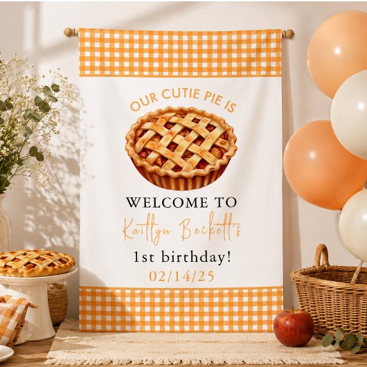 Unsere Süsse Pie 1. Geburtstag Party Banner