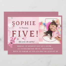 Unsere süße, sonnige Prinzessin wird 5! Party Einl Einladung