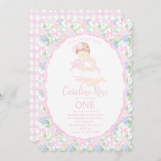 Unsere Sweet Doll Preppy Grandmillennial Floral Einladung