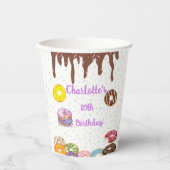 Unsere Sweet One" Donut Birthday Party Pappbecher (Vorderseite)