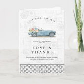 Unsere Tanks sind eine Vintage Kinderdusche Dankeskarte (Vorderseite)