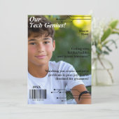 Unsere Tech Genius Magazine Cover Feiertagskarte (Stehend Vorderseite)