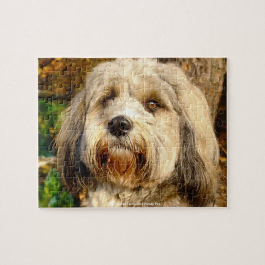 Unsere tibetische Terrier unser Haustier Puzzle (Horizontal)