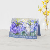 Unsere tiefsten Gedanken sind mit Ihrer Hydrangeas Karte (Gelbe Blume)