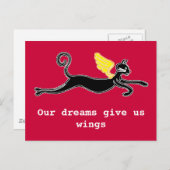 Unsere Träume geben uns Flügel Postkarte (Vorne/Hinten)