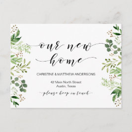 Unsere Traumvorstellung Zuhause, Grün, bewegende A Postkarte