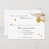 Unsere Tree-in-Hochzeit im Herbst-Menü Antwort-Kar RSVP Karte (Vorne/Hinten)