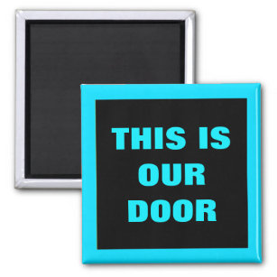 Unsere Tür allgemeine Zimmertür Marker blau Magnet