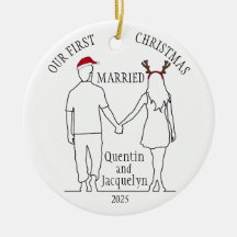 Unsere Verheiratete Weihnachtsmannmütze & Antler z