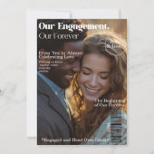 Unsere Verlobung 2 Foto Magazine Cover Einladung (Vorderseite)