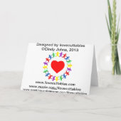 Unsere vier grüßenden Tassen Karte (Rückseite)